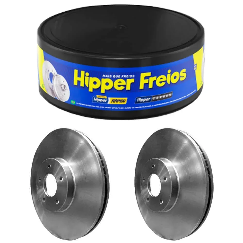 Disco de Freio Dianteiro Ventilado Hipper Freios HF720E Fiat Toro Jeep Renegade Compass 305mm